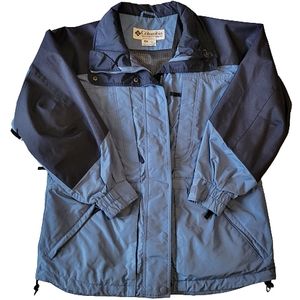 Columbia sportswear women's blue long-sleeved button-up & zip-up coat size med.